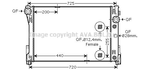 AVA QUALITY COOLING Радиатор, охлаждение двигателя MS2475